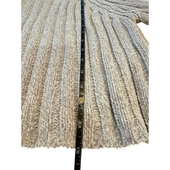 American Eagle Mockneck‎ Soft Ribbed Sweater Light Gray Size Medium - Picture 3 of 5